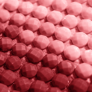 Close up colorful round diamonds