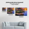 5D Pintura Diamante - Barco en la Casa del Lago