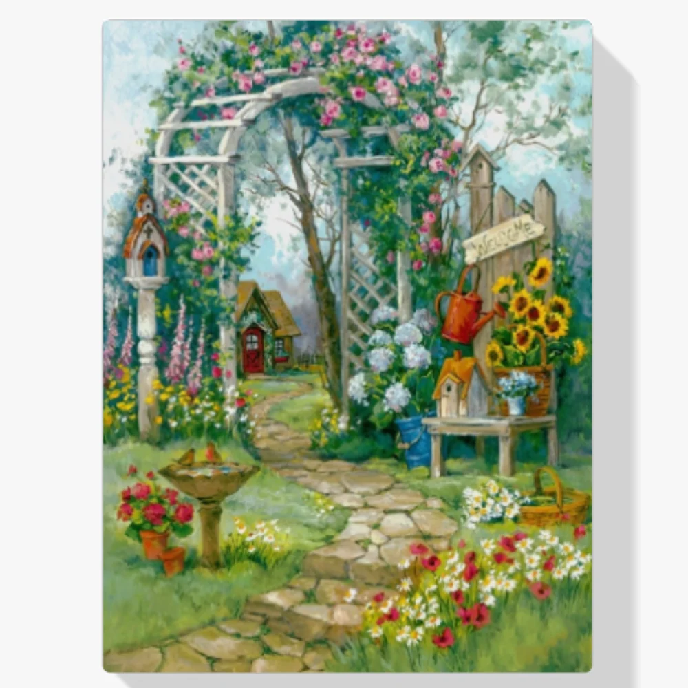 5D Pintura Diamante - Casa de jardín