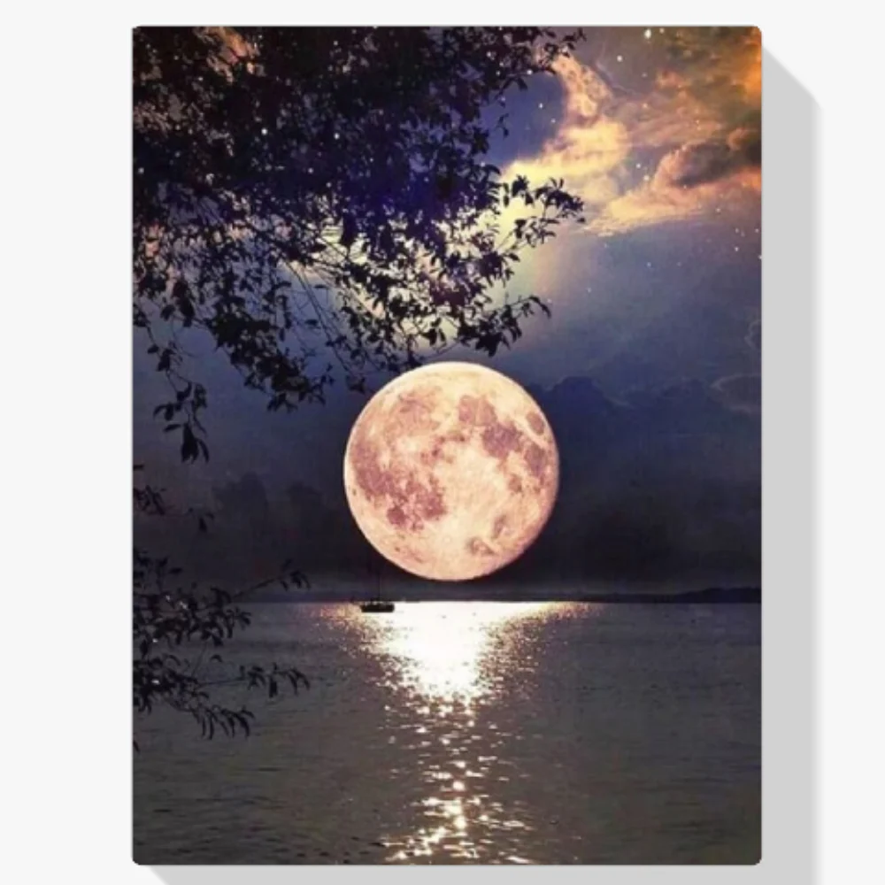 5D Pintura Diamante - Lago de la luna