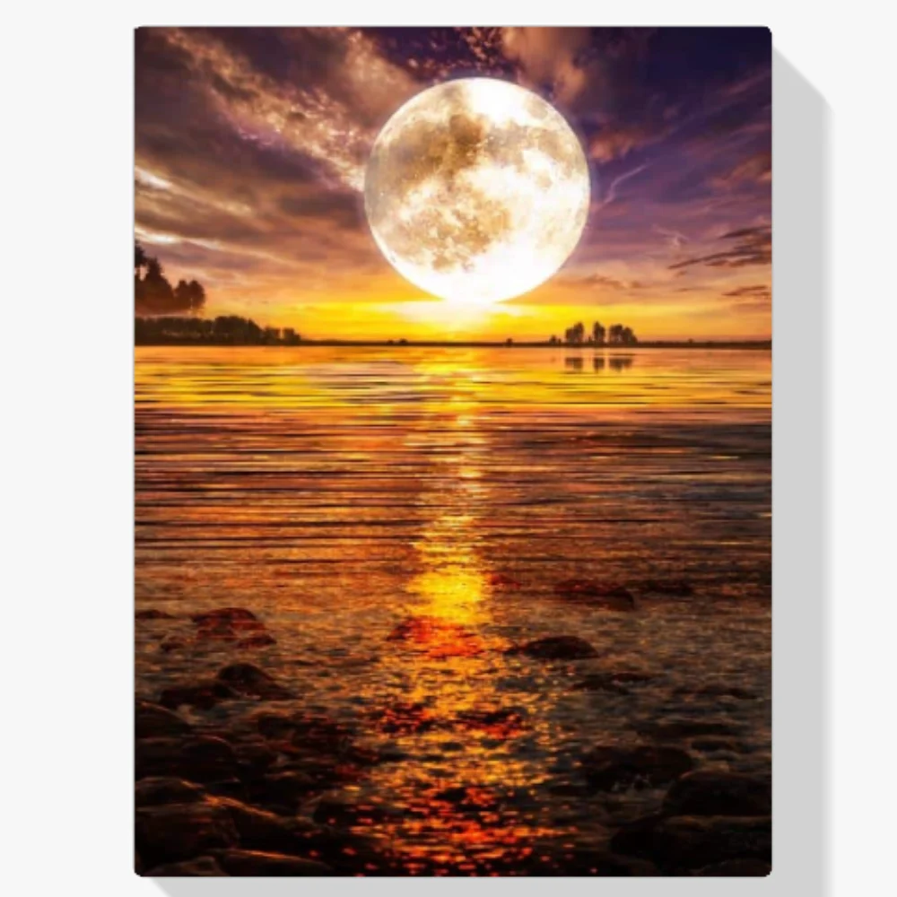 5D Pintura Diamante - Luna llena