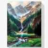 5D Pintura Diamante - Montaña y cascada