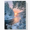 5D Pintura Diamante - Playa de hielo y puesta de sol