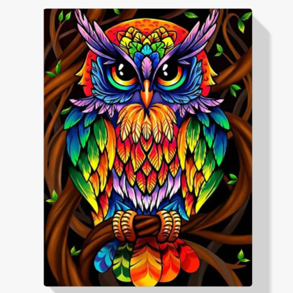 5D Pintura Diamante - Búho colorido