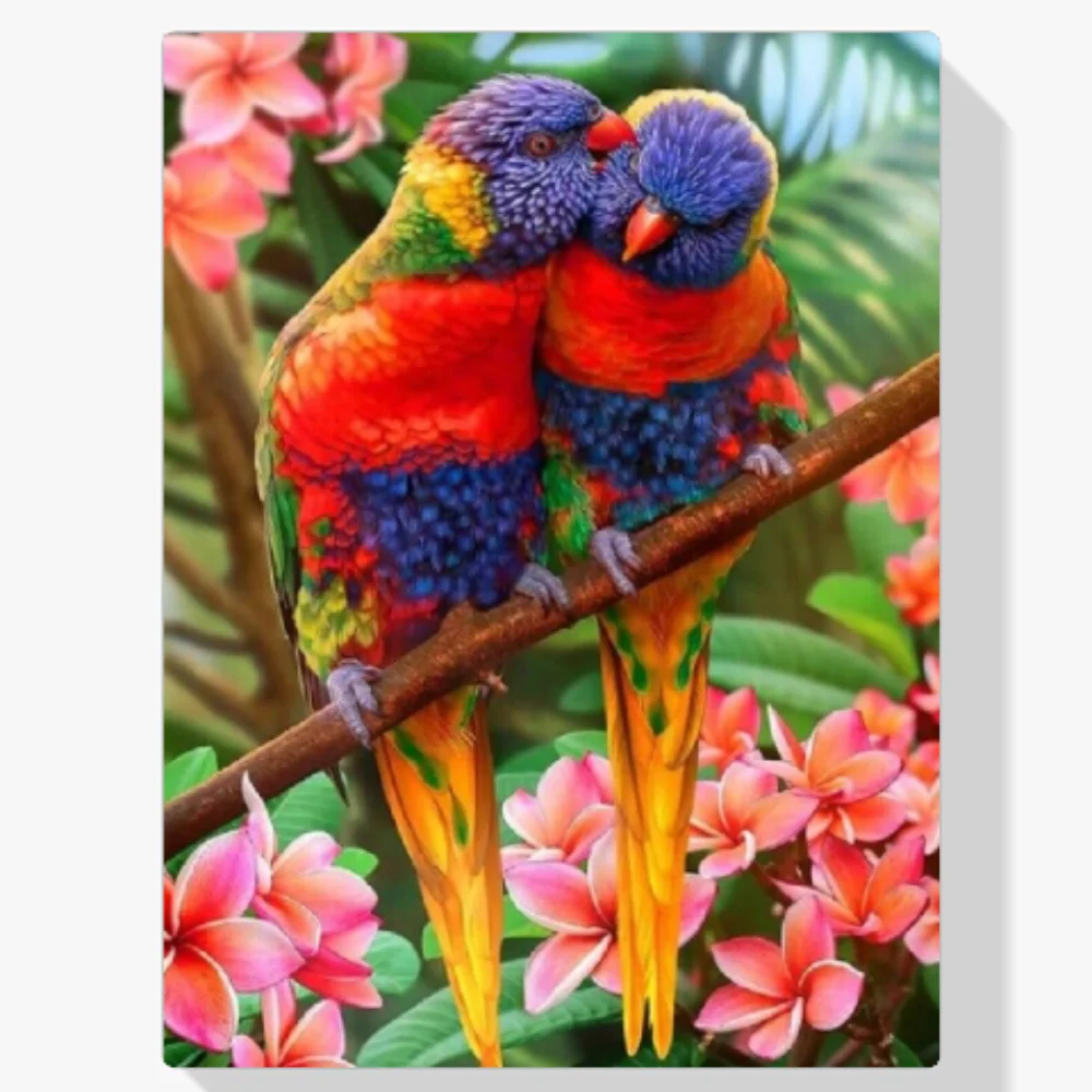 5D Pintura Diamante - Dos lindos loros