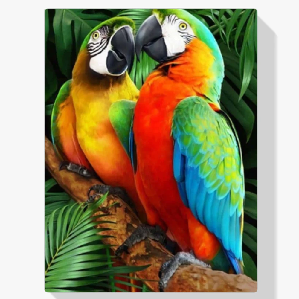 5D Pintura Diamante - Dos loros