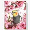 5D Pintura Diamante - El loro se encuentra con la flor