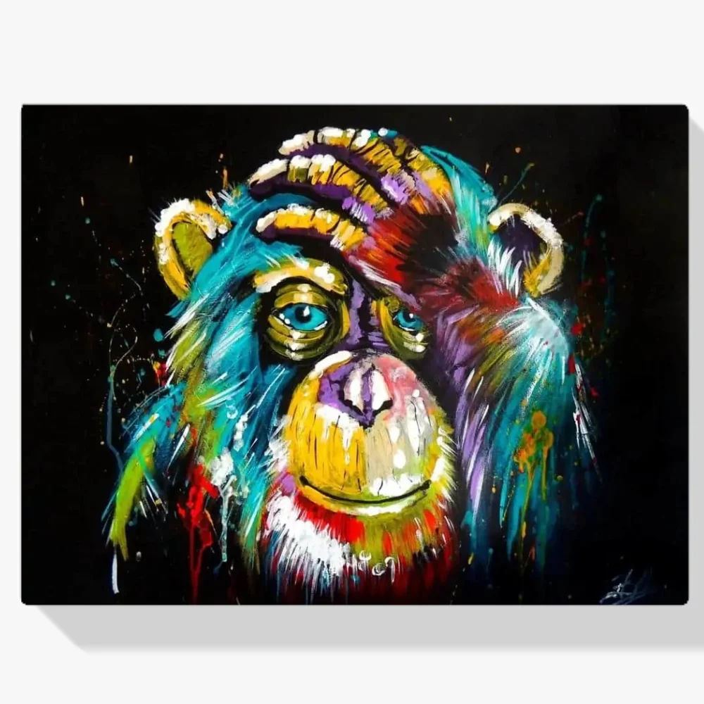 5D Pintura Diamante - El mono