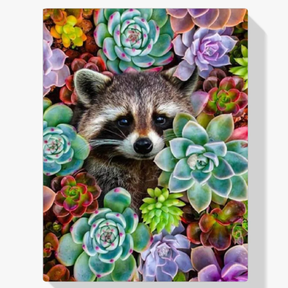 5D Pintura Diamante - El zorro se encuentra con la flor