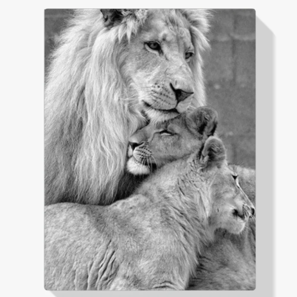 5D Pintura Diamante - Familia de leones
