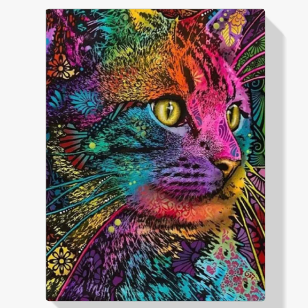 5D Pintura Diamante - Gato de colores
