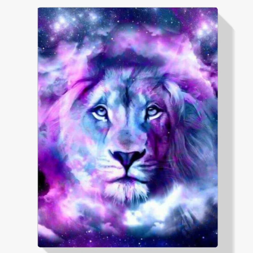 5D Pintura Diamante - León colorido