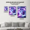 5D Pintura Diamante - León colorido