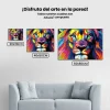 5D Pintura Diamante - León colorido