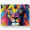 5D Pintura Diamante - León colorido
