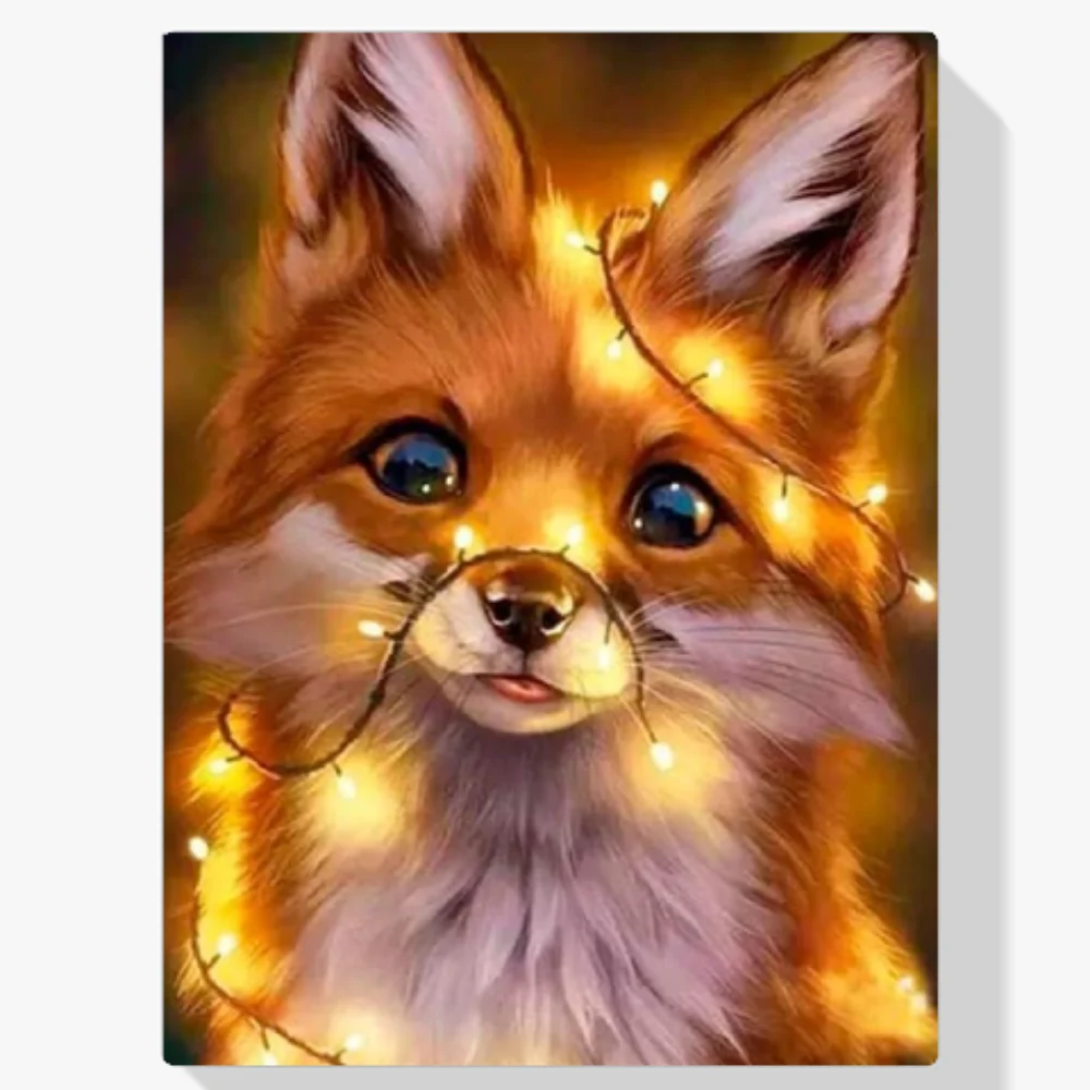 5D Pintura Diamante - Luz de Navidad zorro