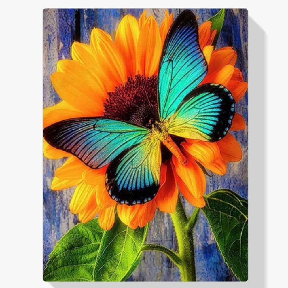 5D Pintura Diamante - Mariposa y girasol