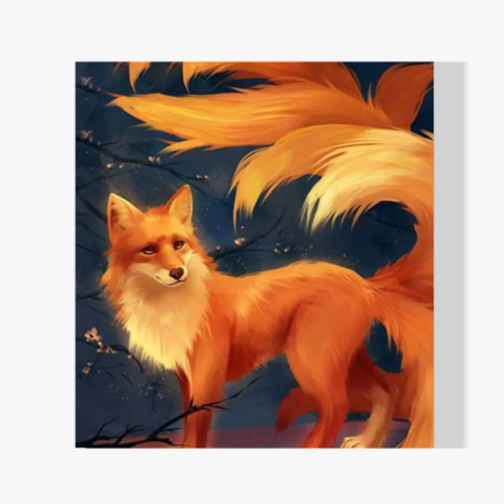 5D Pintura Diamante - Zorros de cola larga