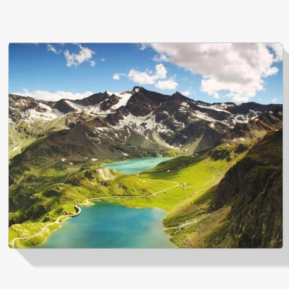 Pintura Diamante - Agua entre montañas