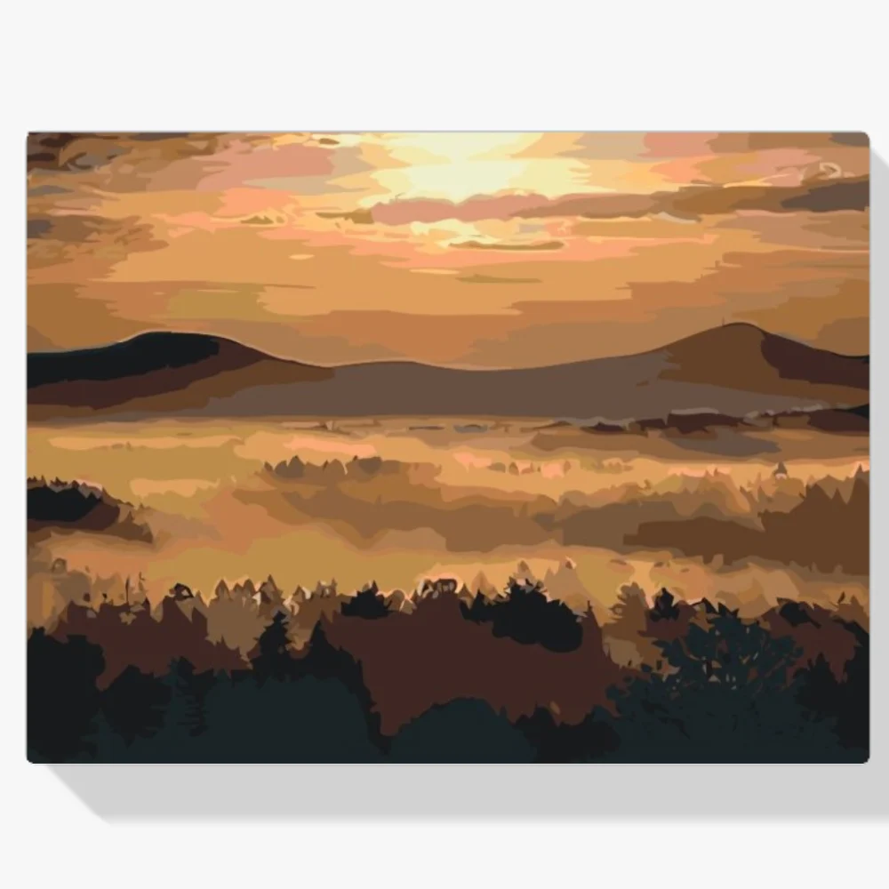 Pintura Diamante - Amanecer en las montañas