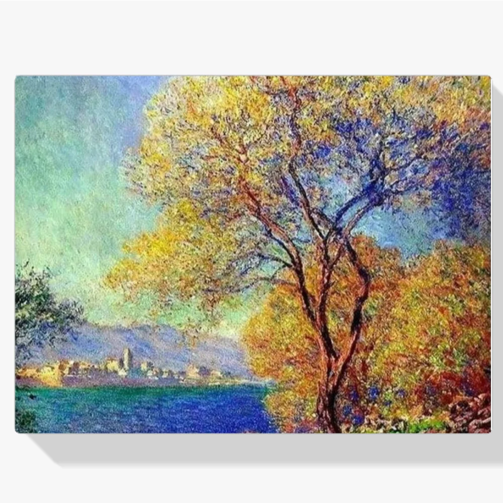 Pintura Diamante - Antibes vista desde los jardines de Salis