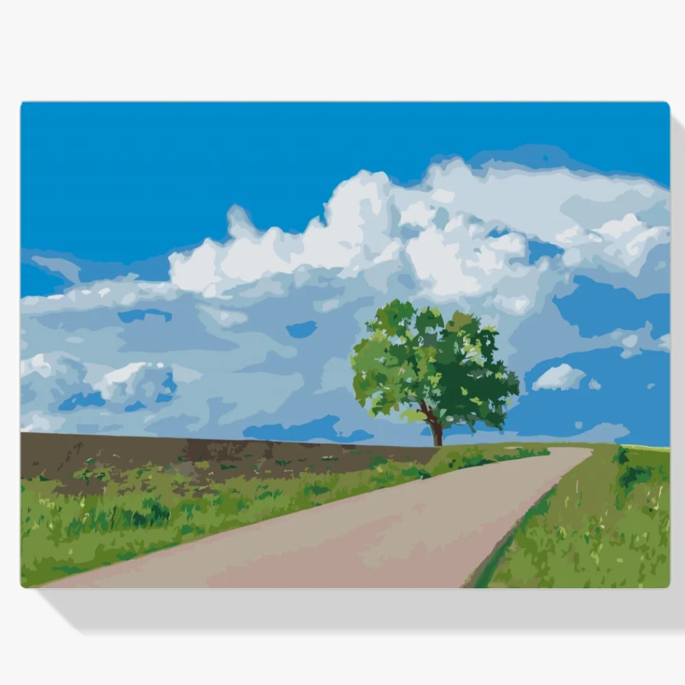 Pintura Diamante - Árbol abandonado