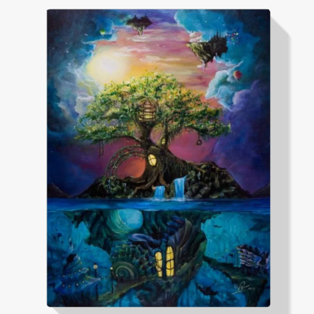 Pintura Diamante - Árbol en las nubes