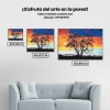 Pintura Diamante - Árbol y colorido atardecer