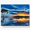 Pintura Diamante - Atardecer oscuro