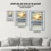 Pintura Diamante - Balcón con vistas al mar