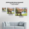Pintura Diamante - Banco junto al estanque