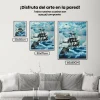 Pintura Diamante - Barco en la tormenta 3