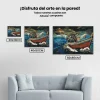 Pintura Diamante - Barco en la tormenta 4