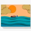 Pintura Diamante - Barco en las olas