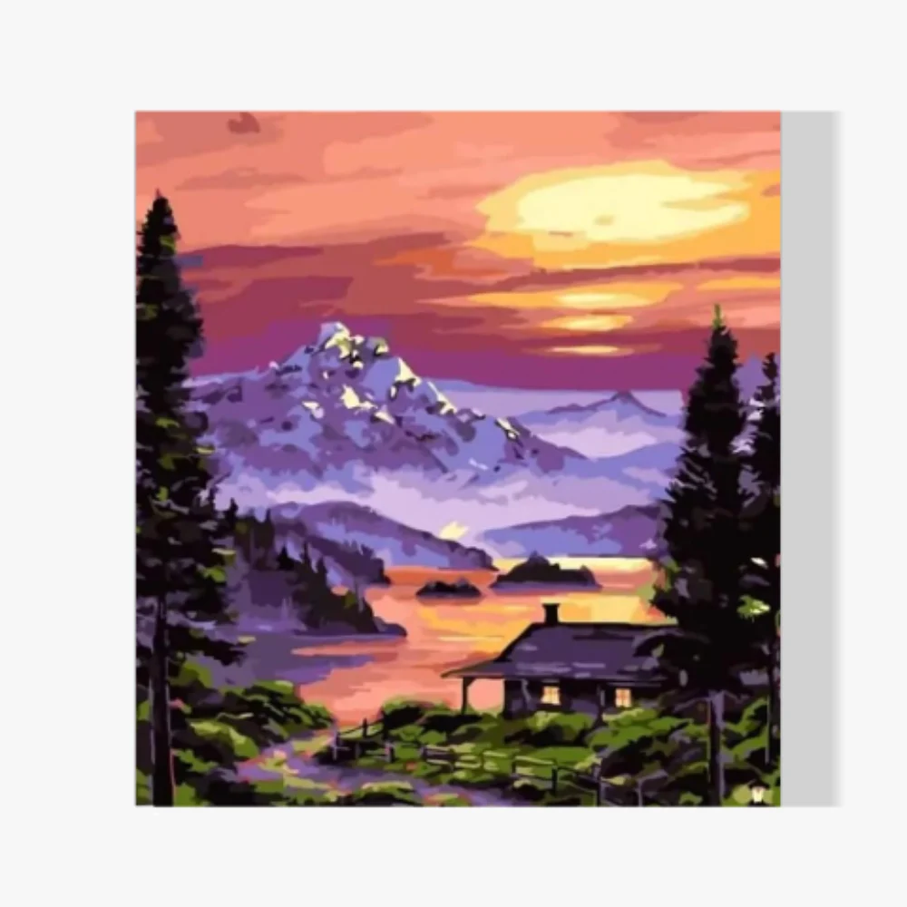 Pintura Diamante - Cabaña en la naturaleza