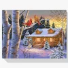 Pintura Diamante - Cabaña en la nieve