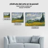 Pintura Diamante - Campo de trigo con cipreses