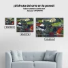 Pintura Diamante - Casas cerca de Unterach en el lago Attersee