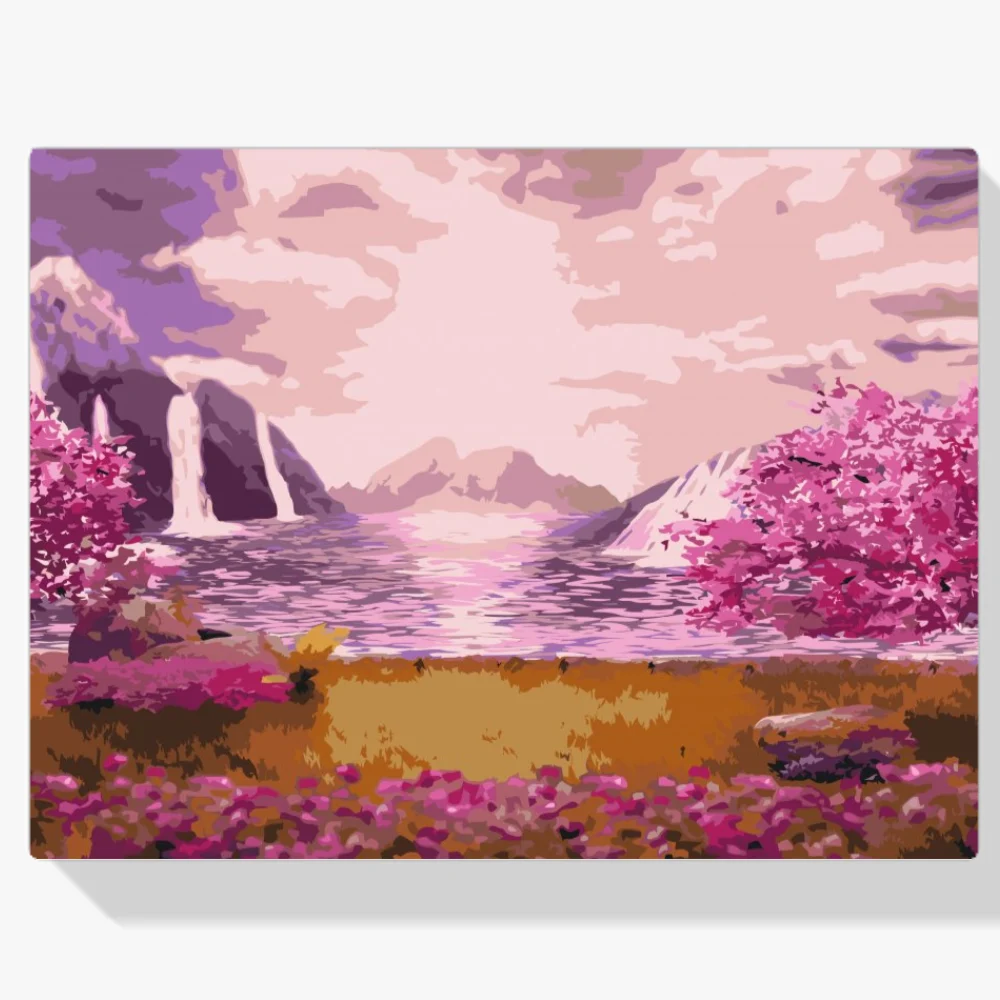 Pintura Diamante - Cascada en la rosaleda