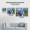 Pintura Diamante - Cascada y flores