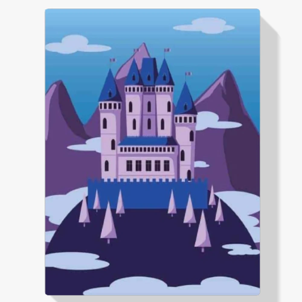 Pintura Diamante - Castillo en invierno