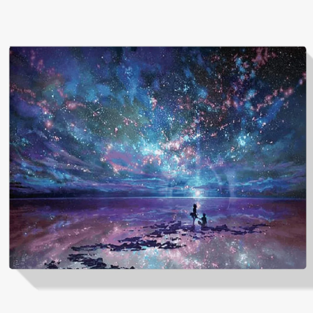 Pintura Diamante - Cielo estrellado de colores