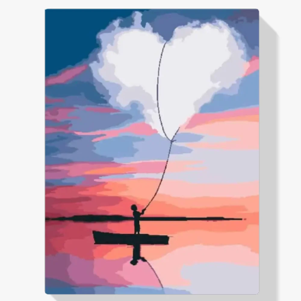 Pintura Diamante - Corazón a barco