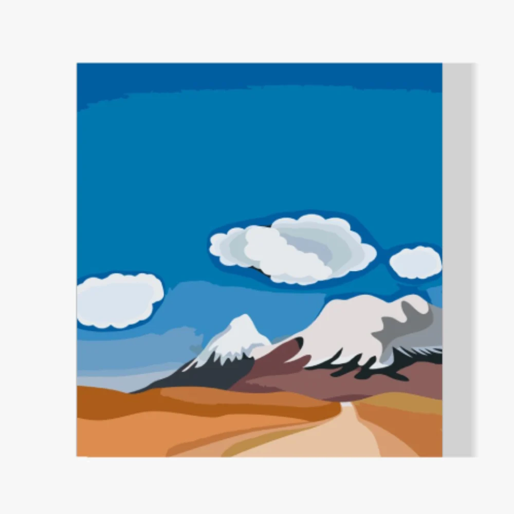 Pintura Diamante - Croquis de las montañas