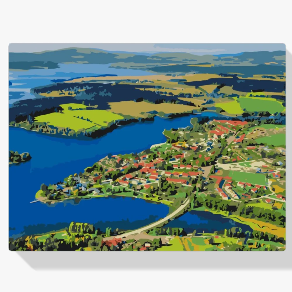 Pintura Diamante - Depósito de agua Lipno