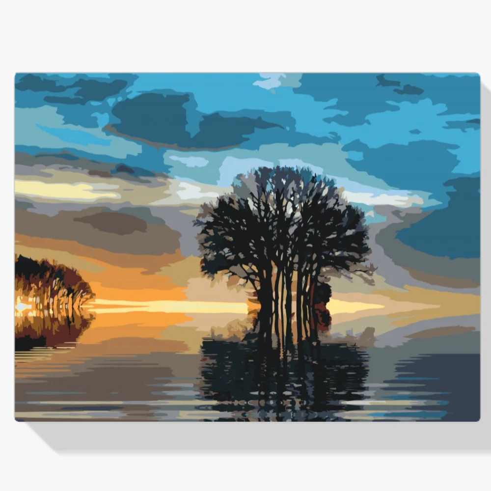 Pintura Diamante - El árbol solitario 2