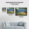 Pintura Diamante - El estaque con tejados rojos