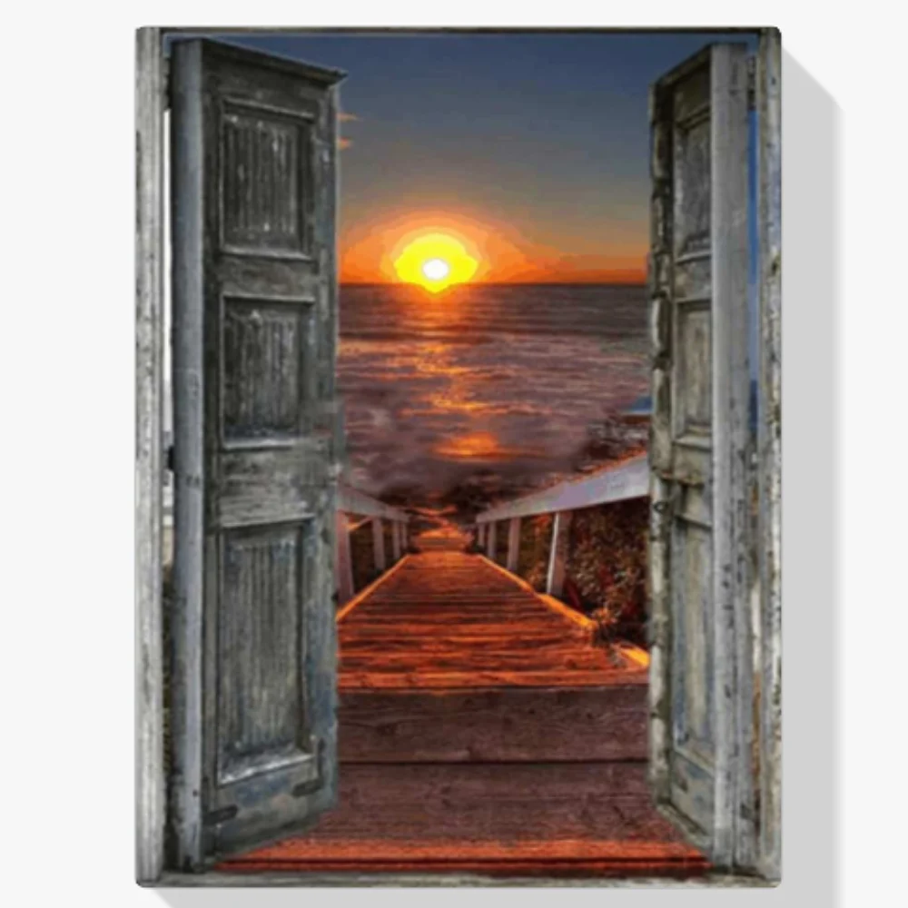 Pintura Diamante - Escaleras a la playa