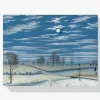 Pintura Diamante - Escena invernal a la luz de la luna