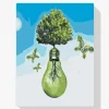 Pintura Diamante - Esfera, árbol, mariposas